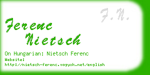 ferenc nietsch business card